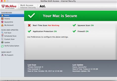 mcafee not working on mac|How to fix Real Time Scanning issues with McAfee .